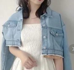 【dazzlin】2WAYスリーブショートデニムジャケット