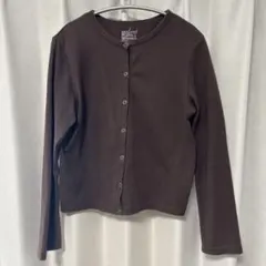 モ*ん様 無印良品 ダークブラウン ボタン付き カーディガン Sサイズ