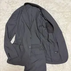 XXL⭐︎グリーンレーベルリラクシング　セットアップ　スーツ　ダークグレー