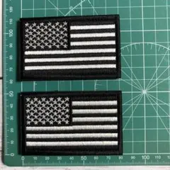 【Z359】ミリタリー パッチ ワッペン 星条旗 2枚セット ベルクロのサムネイル