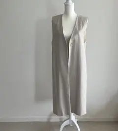 新品タグ付 シップス ロングジレ ベージュ ナチュラル anuans ワンピース