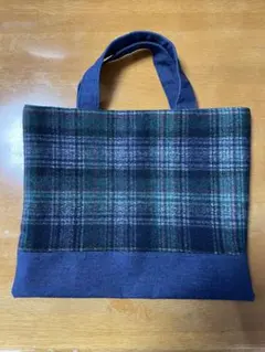 《期間限定セール》タータンチェック　セカンドバッグ　レッスンバッグ　入園グッズ