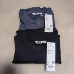 UNIQLO U エアリズムコットンクルーネックT長袖 Mサイズ 2枚セット