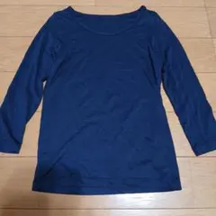 ヒートテック　長袖　Tシャツ　ネイビー　キッズ　120　ユニクロ
