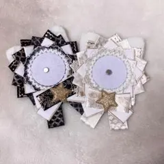 痛ロゼット　白　黒　星