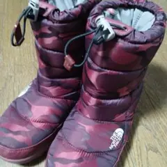 THE NORTH FACE レッド迷彩 スノーブーツ25　値下げ◯