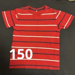 150 ストライプ 半袖Tシャツ レッドのサムネイル