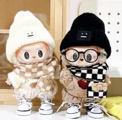 可愛い♡ラブブ服　labubu ぬいぐるみ着　秋冬　着せ替え服　おしゃれ　5点セ