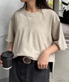 tシャツ 「すっきり見え」クロップド丈ピグメントTee レディースのサムネイル