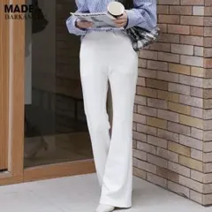 ダークエンジェル フレアパンツ 春夏 ダンボールニット 普通丈 L アイボリー