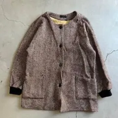 00's vintageノーカラージャケットアーカイブ グランジ y2k パンク