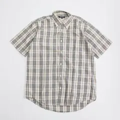 BURBERRY バーバリーロンドン ノバチェック ボタンダウンシャツ 半袖 M