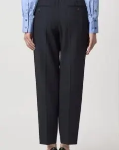 新品！ダブルクロステーパードパンツウォッシャブルストレッチ ネイビー36