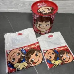 不二家　親子Tシャツ缶　ペコちゃん　ポコちゃん　2000年