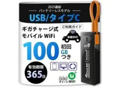 511564　未使用品 USB型 ポケットWiFi 100GB 1年使える