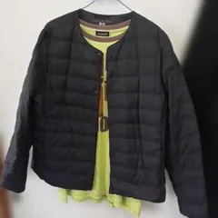 さらにお値下げ‼️ユニクロダウンジャケット人気の 黒 ラウンドカラーXL