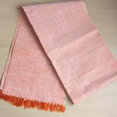 【未使用】オレンジ色 帯 フリンジ付きのサムネイル