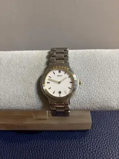 SEIKO プレサージュ 腕時計 クォーツ シルバー×ゴールド メンズ