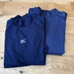 Mizuno Tigora ネイビー アンダーシャツ 2枚セット　少年野球