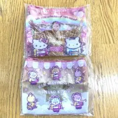 ハローキティ×マツケンサンバ クリアラメポーチ 集合　パープル　2個　ガチャ
