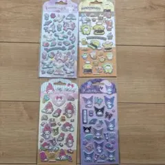 シナモロール・ポムポムプリン・マイメロディ・クロミ 立体シールセット