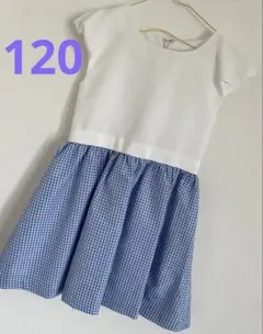 petit main❤︎ギンガムチェック❤︎ドッキングワンピース 120