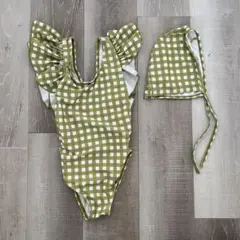 キッズ　女の子　フリル水着　100〜110