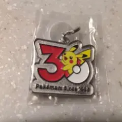 ポケモン30周年 メタルチャームマスコット めじるしアクセサリー　ピカチュウ