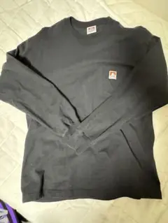 黒 長袖カットソー ポケット付き BEN DAVIS