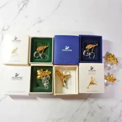 スワロフスキー クリスタルブローチ 6点セット