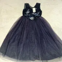 子供　ドレス　発表会　チュール　170　未使用　花柄　リボン