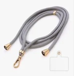 スマホストラップホルダー＆スマホショルダー　セット　グレー