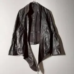ヴィンテージ古着 ラムレザージャケット クロップド丈 薄手のサムネイル