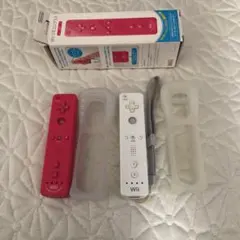Nintendo WII リモコンプラス ピンク＋ホワイトセット