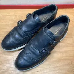 COLE HAAN ダブルモンクストラップ レザースニーカー ブラックのサムネイル