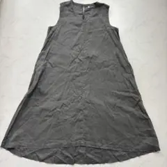 無印良品 ワンピース リネン ノースリーブ L（A880）