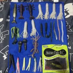 バス釣り　海釣り用ワームセット まとめ売りのサムネイル