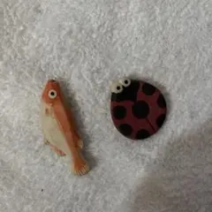 波佐見焼　ブローチ　2個セット