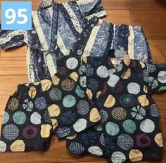 甚平セット 95cm 水玉デザイン 2点set