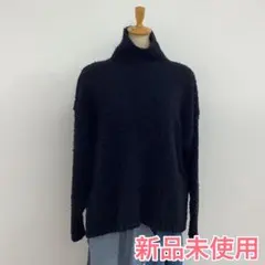 新品未使用❤️ブークレハイネックニットプルオーバー❤️タートルネック Fサイズ