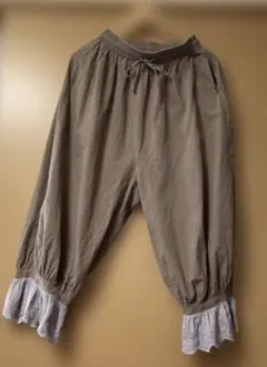 ペチパンツ レース付き　茶色
