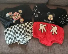 Disney ミッキー ミニー ロンパース 70-80cm