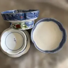 古伊万里焼き　脚付き陶器皿 3枚組⭐︎個数増やせます。
