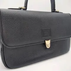 【希少】Burberrys ハンドバッグ 黒　ノバチェック シャドーホース