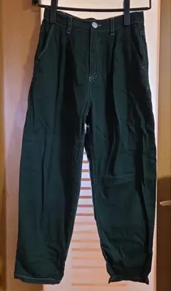 ダークグリーン ストレートレッグパンツ Mサイズ