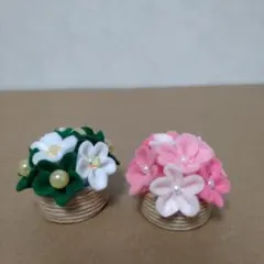 雛飾り用ミニ小物　桜と橘　ハンドメイド