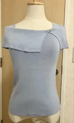 トゥエルブアジェンダ アシンメトリー トップス ブルーのサムネイル
