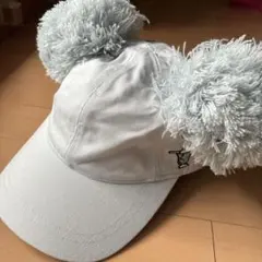 ディズニーランド・シー　ポンポンキャップ　水色