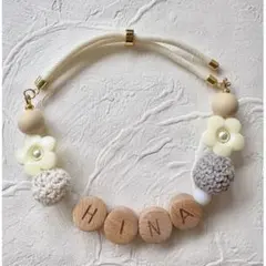 ペット用アクセサリー　チョーカー　名前入りネックレス ホワイト グレー ベージュ