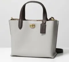coach ウィロウ　ショルダーバッグ　美品　グレー
